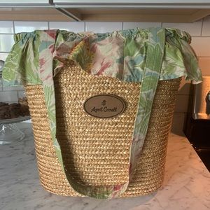 April Cornell Straw Tote